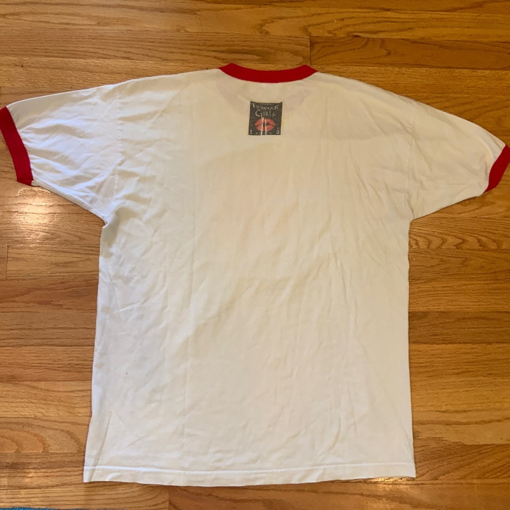 VINTAGE 90’s Murina Armstrong Franken Girls Terra T-Shirt Size L Red/White - Picture 2 of 6